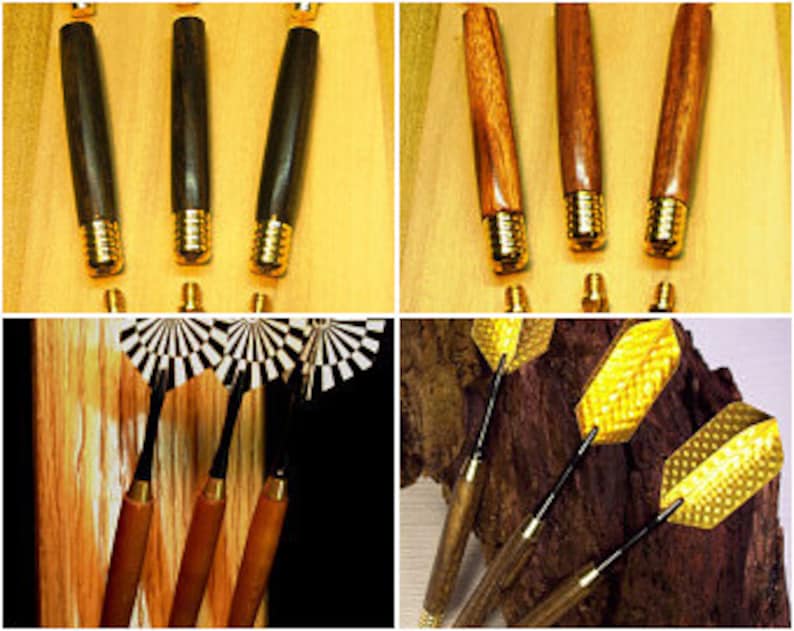 Hand Turned Darts Exotic Wood Custom Weight Precision Etsy