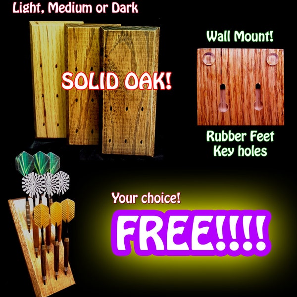 Custom darts - Hand turned - 3 Sets of 3 darts - INCLUDES FREE RACK!!! Soft and Steel tips included! Bundle deal !