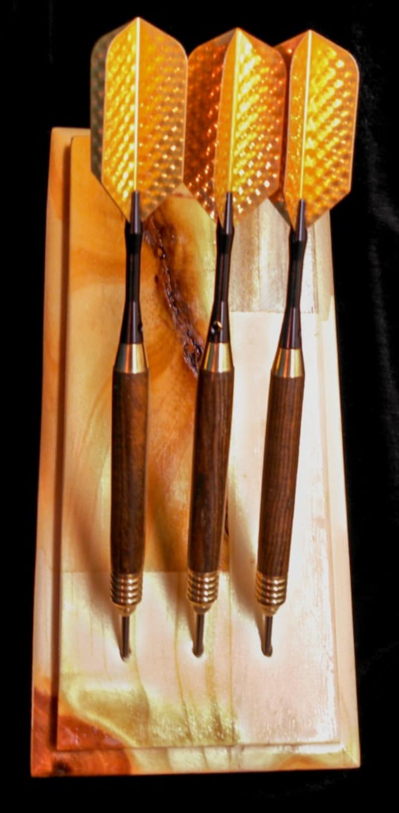 Hand turned Darts Exotic wood, custom weight, precision turned competition darts set of 3 image 3