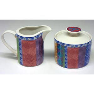 Sango Potpourri  Sugar Bowl and Creamer Set - Mix and Match - Sue Zipkin Discontinued