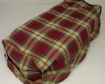 Longaberger Orchard Park Plaid Bread / Bakery Basket Liner – 100% Cotton Fabric - EUC