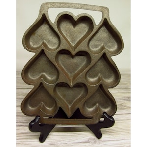 John Wright Cast Iron Heart Pan - Etsy