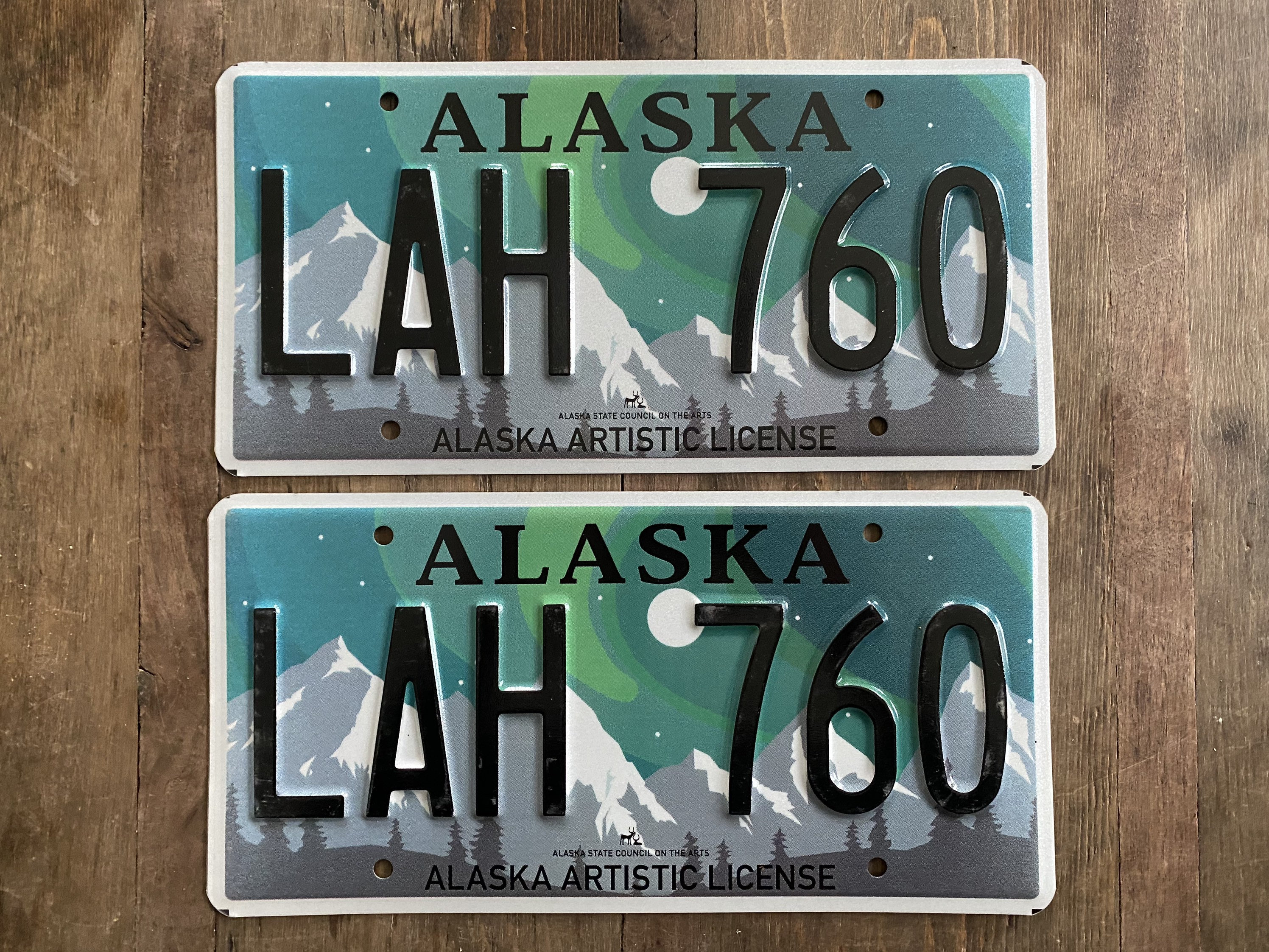Pair of Alaska Artistic License Plate LAH 760 Collectible Etsy