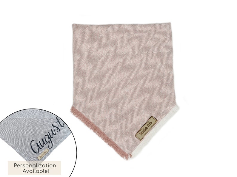 Pink Over the Collar Dog Bandana Slip on the Collar Cat or Pet Scarf