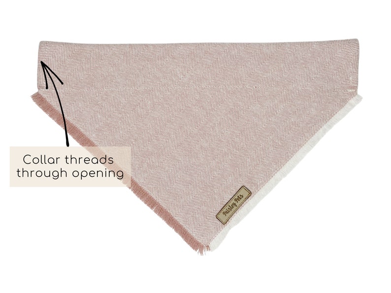 Pink Over the Collar Dog Bandana Slip on the Collar Cat or Pet Scarf