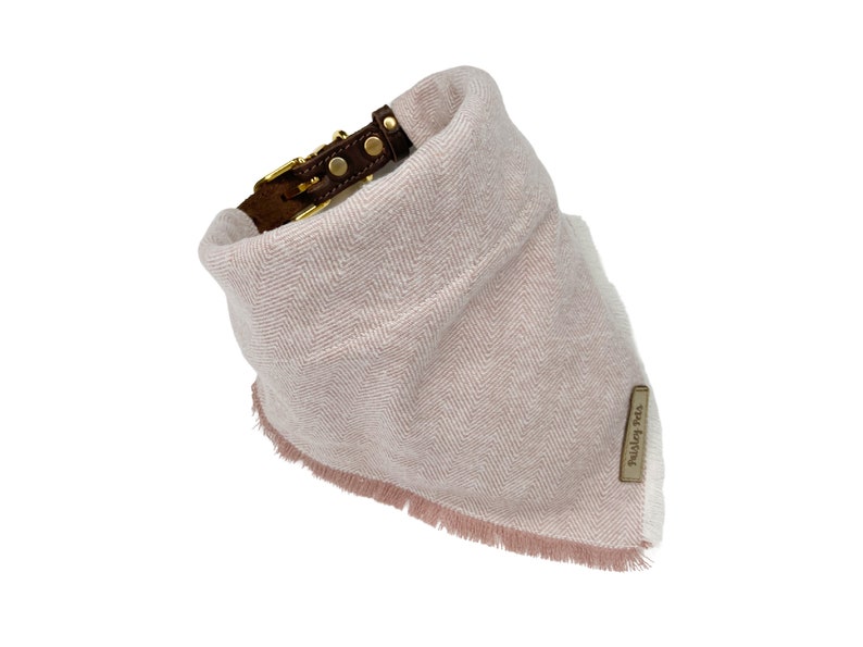Pink Over the Collar Dog Bandana Slip on the Collar Cat or Pet Scarf