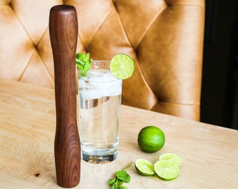 Cocktail Muddler - Solid Wood - Housewarming, Gourmet Kitchen and Bar, Home Chef, Food Prep, Hostess Gift