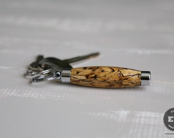 Llavero - Handcrafted madera Spalted Tamarindo - compartimiento secreto