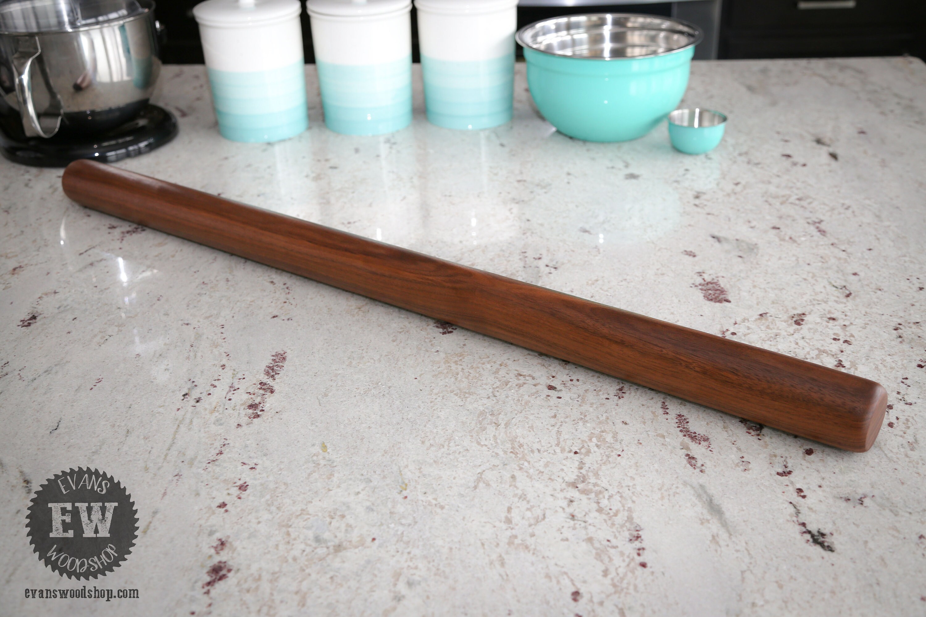 Pasta Rolling Pin Extra Long Solid Walnut Wood Pin Etsy Australia