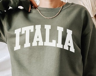 Sweat Italia, pull Italie, cadeau Italie, cadeau chemise Europe, sweat col rond Italia