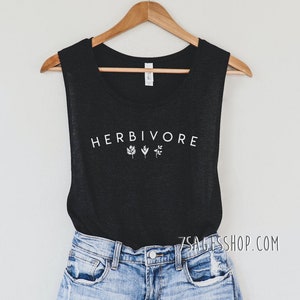 Herbivoor Tank Top - Veganistisch Shirt - Veganistisch Tanktop - Herbivoor Shirt - Vegetarisch Shirt - Veganistisch