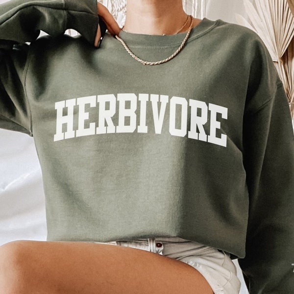 Herbivore Sweatshirt - Vegan Shirt - Vegetarian Sweatshirt - Animal Rights - Gift for Vegan - Soft Crewneck Sweater
