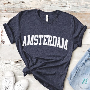Amsterdam Shirt, Netherlands Shirt, Amsterdam Tshirt, Netherlands Souvenir, Europe Travel Gift, Europe Vacation Shirt, Soft Crewneck Tee