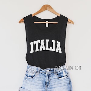 Italien Tank Top, Italien Muskelpanzer, Italien Souvenir, Italien Geschenk, Reise nach Italien Geschenk, Flowy Muskel Tank Top