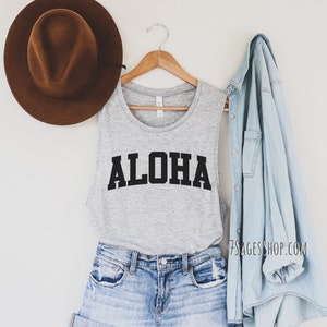 Aloha Tank Top, Hawaii Shirt, Aloha Shirt, Honolulu Shirt, Kauai Tank Top, Flowy Soft Tank Top, Hawaii Souvenir, Muscle Tank Top