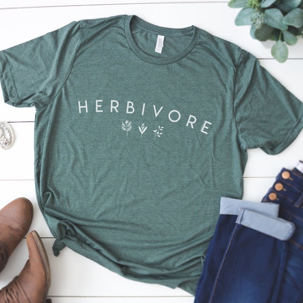 Herbivore T-Shirt - Vegan T-Shirt - Vegan Shirt - Herbivore Shirt - Vegetarian Shirt