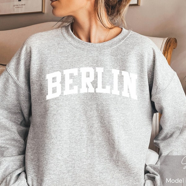 Sudadera de Berlín, Sudadera de Alemania, Recuerdo de la camisa de Berlín, Regalo de Berlín, Recuerdo de Alemania, Suéter de cuello redondo de Berlín