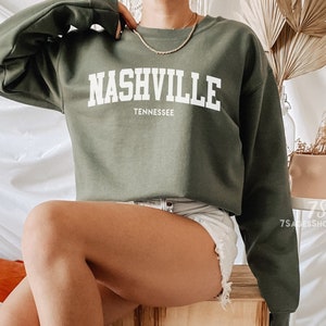 Nashville Sweatshirt, Nashville Crewneck, Tennessee Shirt, Nashville Bachelorette, Souvenir Gift, Unisex Crewneck, Pullover Sweater