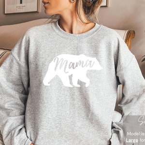 Mothers Day Gift, Mothers Day Gift from Daughter, Mothers Day Gift From Son, Birthday Gift for Mom, Mama Bear Sweatshirt image 4