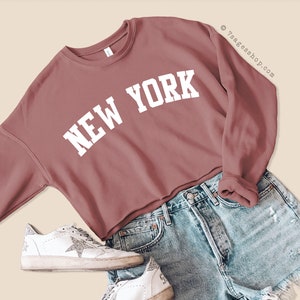 New York Sweatshirt - New York Cropped Sweatshirt - East Coast Sweatshirt - New York Shirt - Fleece Sweater - Cropped Sweater