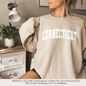 Connecticut Sweatshirt, Connecticut Crewneck, Moving Gift, Soft Crewneck, Unisex Sizing, Long Sleeve Connecticut Pullover