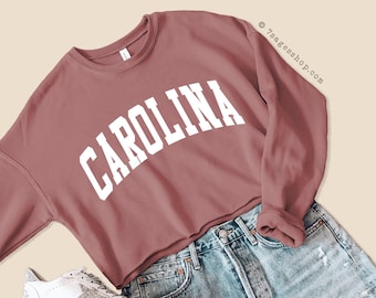 Cropped sweater Carolina - Sweatshirt North Carolina - Shirts North Carolina - Crop top North Carolina University - fleecetrui