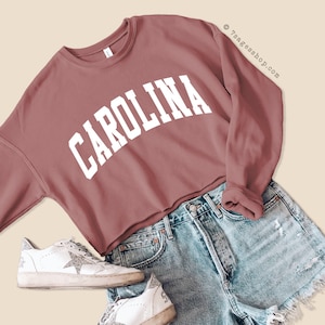 Carolina Cropped Sweatshirt - North Carolina Sweatshirt - North Carolina Shirts - North Carolina University Crop Top - Fleece Sweatshirt