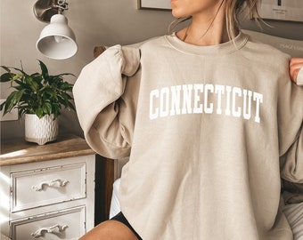 Connecticut Sweatshirt, Connecticut Crewneck, Moving Gift, Soft Crewneck, Unisex Sizing, Long Sleeve Connecticut Pullover