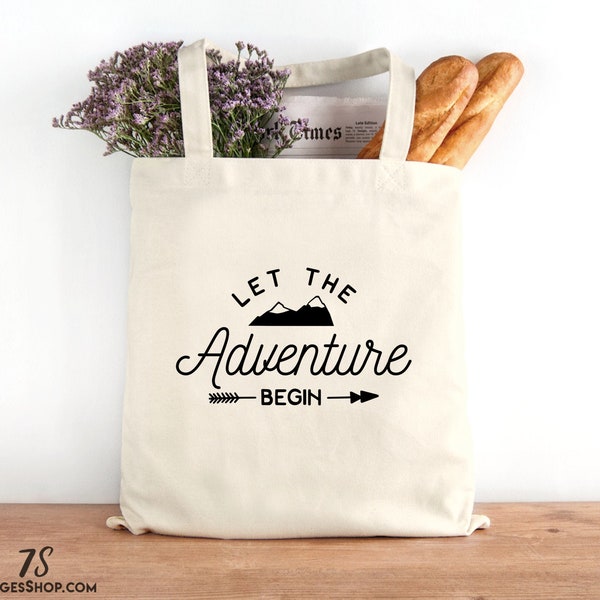 Adventure Tote Bag - Canvas Tote Bag - Camping Gift - Outdoor Gift - Canvas Bag - Ecobag - Tote Bag Canvas