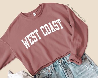 Sudadera Costa Oeste - Sudadera corta Costa Oeste - Camisas Costa Oeste - Suéter de felpa - Suéter corto - Camisa California