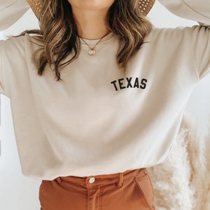 Texas Sweatshirt - Texas Shirt - Texas Gifts - Texas Tshirt - Texas Sweater - Unisex Crewneck Pullover