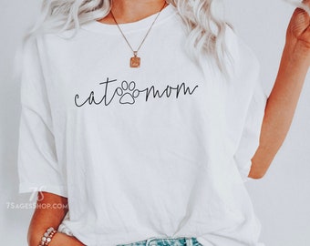 Cat Mom Shirt | Cat Mama Tshirt | Cat Mom Gift | Cat Mom Tee | Soft Crewneck Shirt | Cat Lover Gift