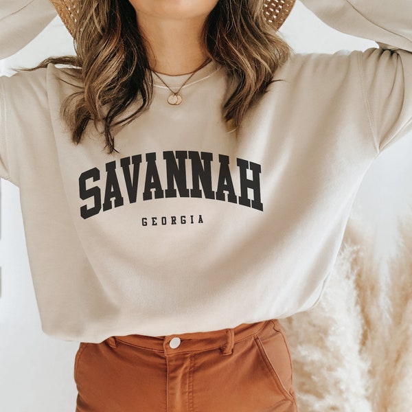 Savannah Sweatshirt, Georgia Shirt, Georgia Sweatshirt, Savannah Gift, Soft Crewneck Sweater