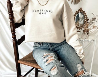 Pflanzenfresser Sweatshirt - Pflanzenfresser Shirt - Vegan Shirt - Vegan Sweatshirt - Vegetarisches Sweatshirt - Vegan Sweatshirt