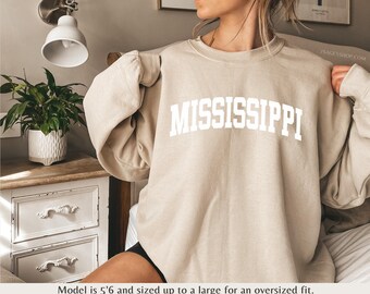 Mississippi Sweatshirt, Mississippi Crewneck, Mississippi Gift Souvenir, Moving Gift, Unisex Soft Crewneck, Long Sleeve Crewneck Pullover