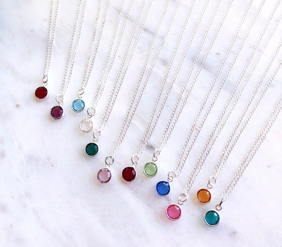 Sterling silver birthstone pendant Sterling silver birthstone pendant
