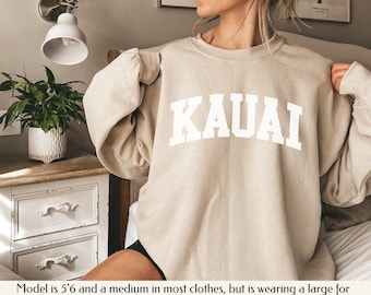 Kauai Sweatshirt, Hawaii Pullover, Kauai Souvenir Geschenk, Kauai Reise, Hawaii Unisex Soft Rundhalsausschnitt