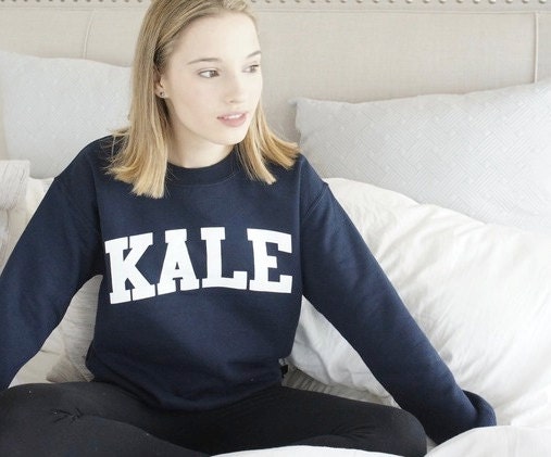 Kale Sweatshirt Kale Sweater Kale University Vegan Sweatshirt