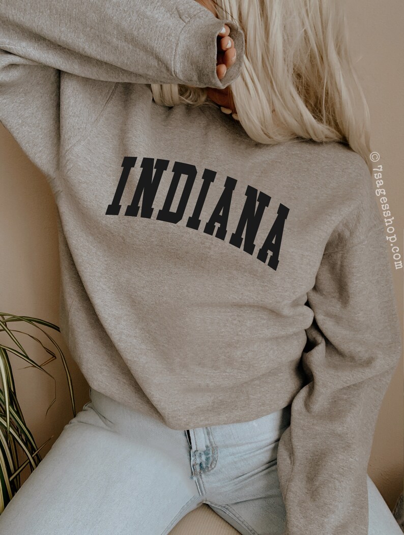 Indiana Sweatshirt Indiana Shirt Indiana Crewneck Sweater Etsy