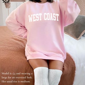 Sudadera de la Costa Oeste, Suéter de California, Sudadera de la Costa Oeste, Recuerdo de California, Cuello Redondo de la Costa Oeste imagen 4