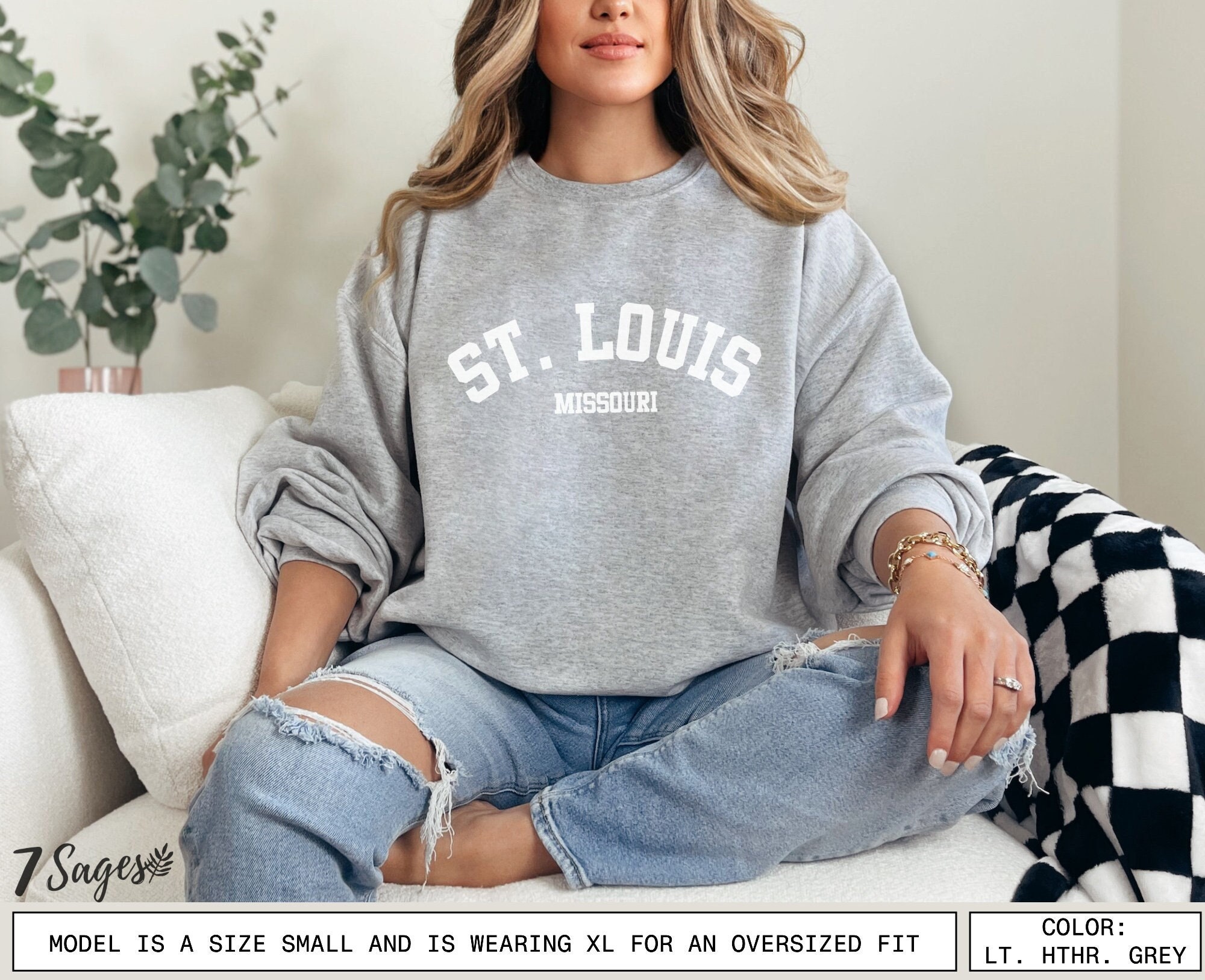 St Louis Sweatshirt, Missouri Sweater, St Louis Shirts, St Louis Souvenir, Missouri Moving Gift, Soft Unisex Crewneck