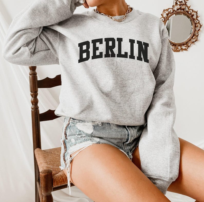 Berlin Sweatshirt, Germany Sweatshirt, Berlin Shirt Souvenir, Berlin Gift, Germany Souvenir, Berlin Crewneck Sweater image 4