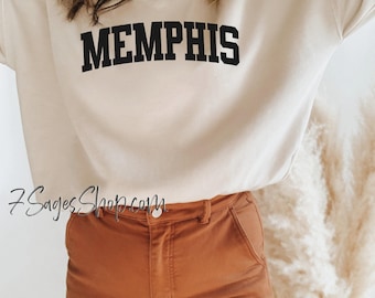 Felpa Memphis, Felpa Memphis Tennessee, Camicia Memphis, Maglietta Memphis, Regalo Memphis, Maglione girocollo Memphis