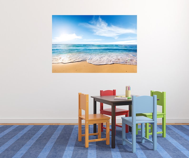 Beach Wall Decal Vinyl Coast Wall Sticker for Bedroom Decor Etsy