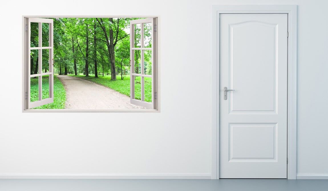 Forest wall decal trees wall sticker tree 3D window wall Etsy