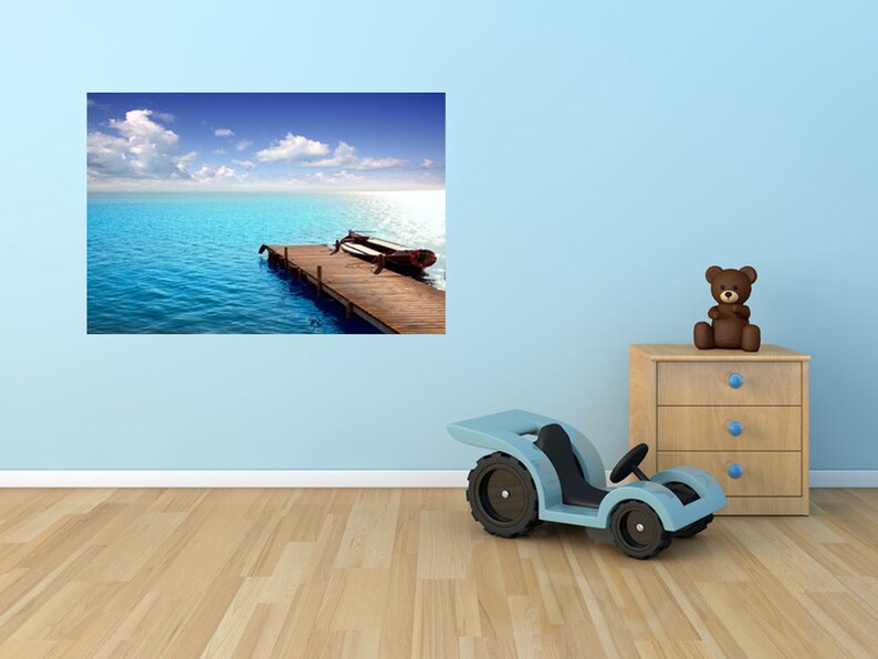 Lake Wall Decal Lake Wall Sticker for Home Design Coast Print Etsy