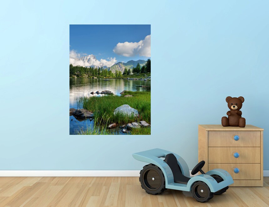 Lake wall decal vertical 3D window decor lake wall sticker Etsy