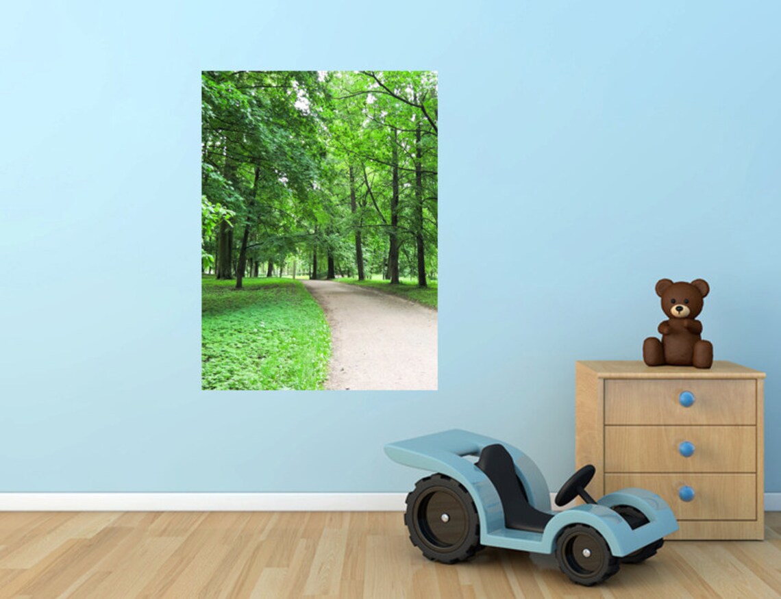 Forest Wall Decal Trees Wall Sticker Tree Vertical 3D Window Etsy