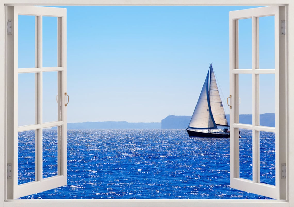 Sailboat Wall Decal Boat 3D Window Boat Wall Decal for Home Etsy