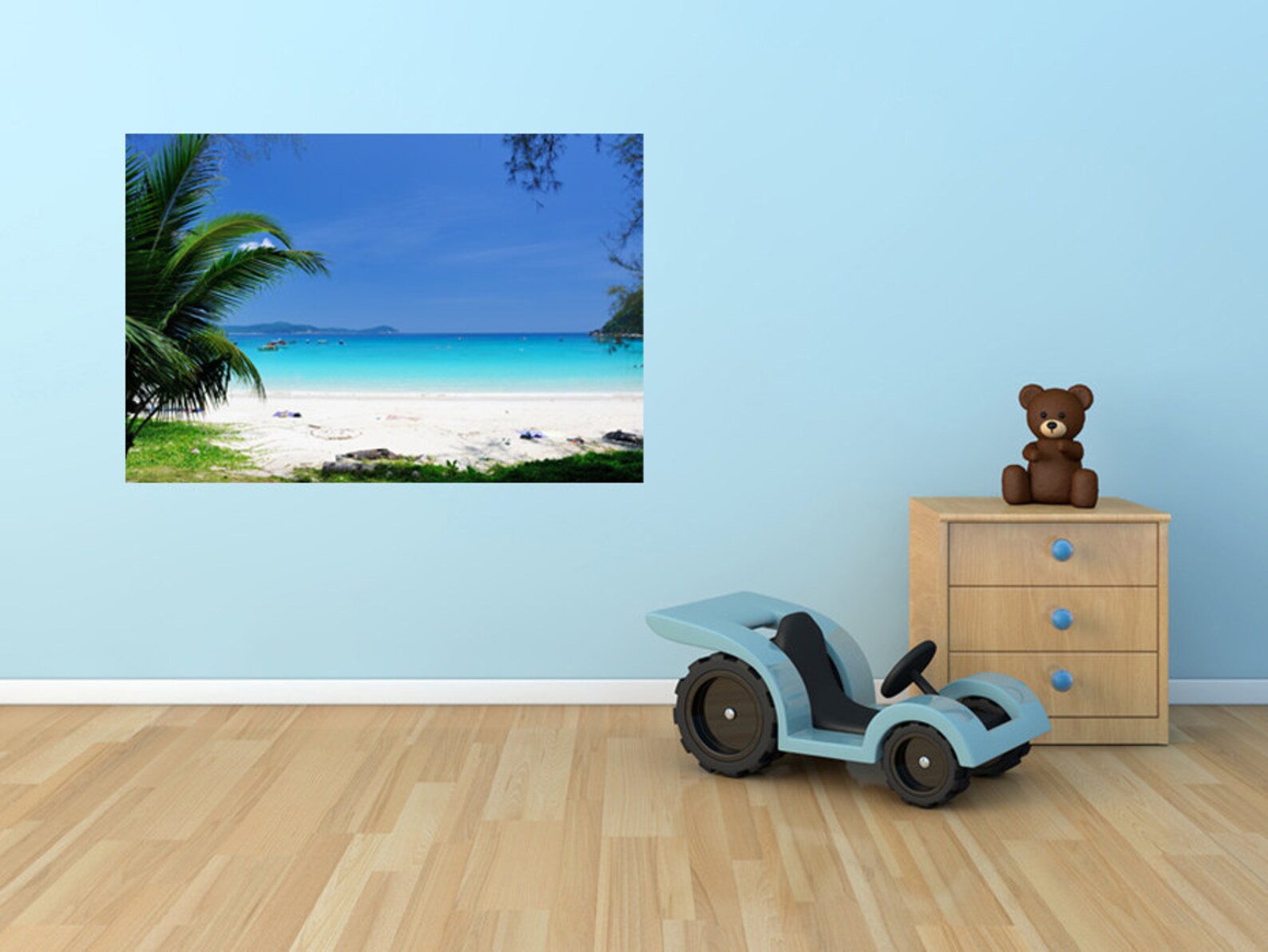 Beautiful Beach Wall Decal Coast Decal With Clear Water Etsy